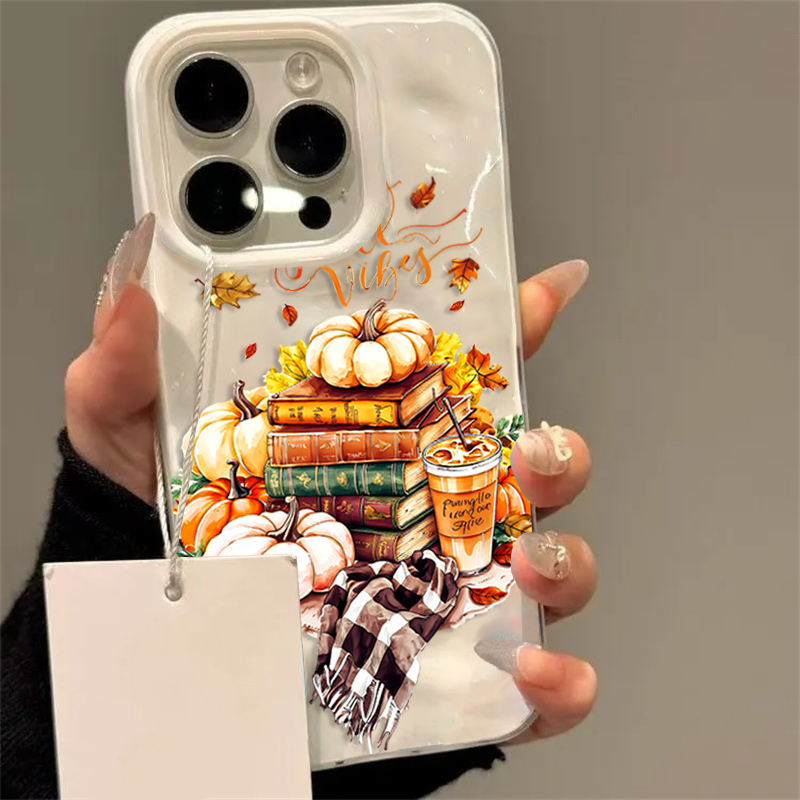 Phone Cases Durable - Autumn Fall Pumpkin Coffee Phone Case