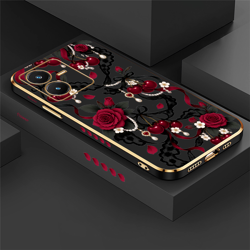 Vivo Y28 - Rose Print Case For Vivo Y28