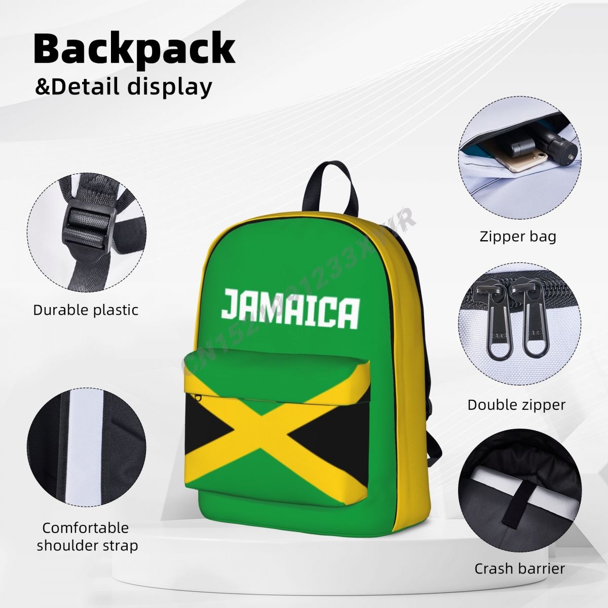 Unisex Backpack Jamaica Flag J - Phone Cases Jamaica 评论和价格