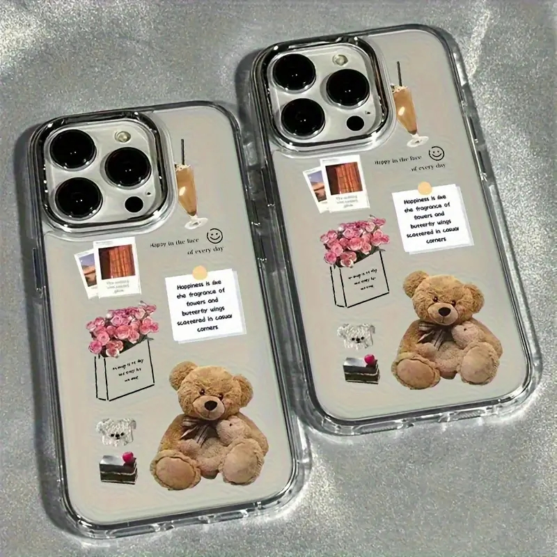 Collage Teddy Bear Rose Flower - Phone Cases With Pictures 评论和价格
