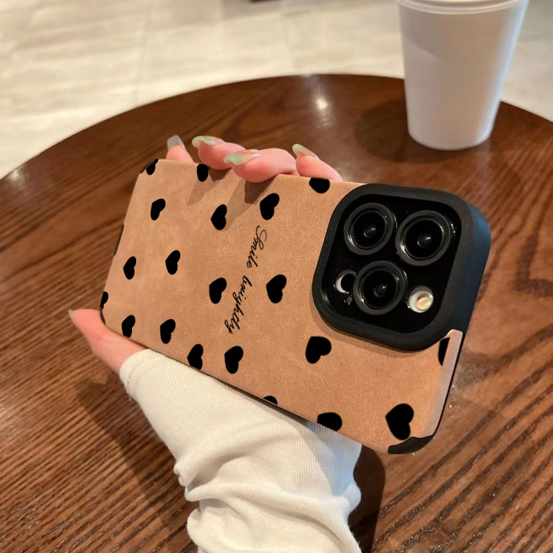 New Luxury Black Love Heart Ph - Phone Cases Durable 评论和价格