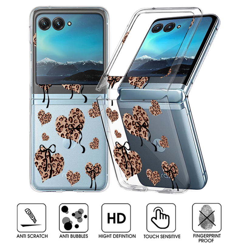 Leopard Print Hearts Pattern C - Phone Cases Motorola 评论和价格