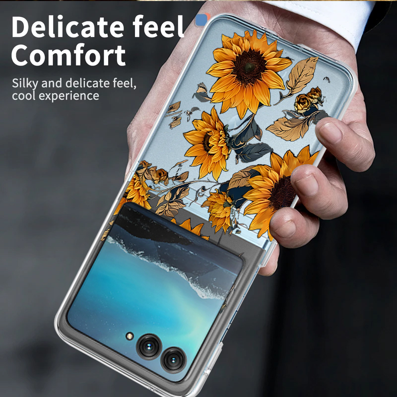Sunflowers Pattern Clear Phone - Phone Cases Motorola 评论和价格