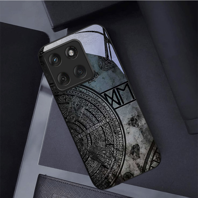 Ancient Norse Codex Black Glas - Phone Cases Motorola 评论和价格
