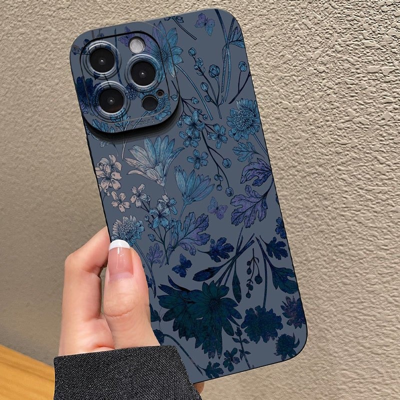 Gray Base Blue-Purple Floral P - Phone Cases Xs 评论和价格