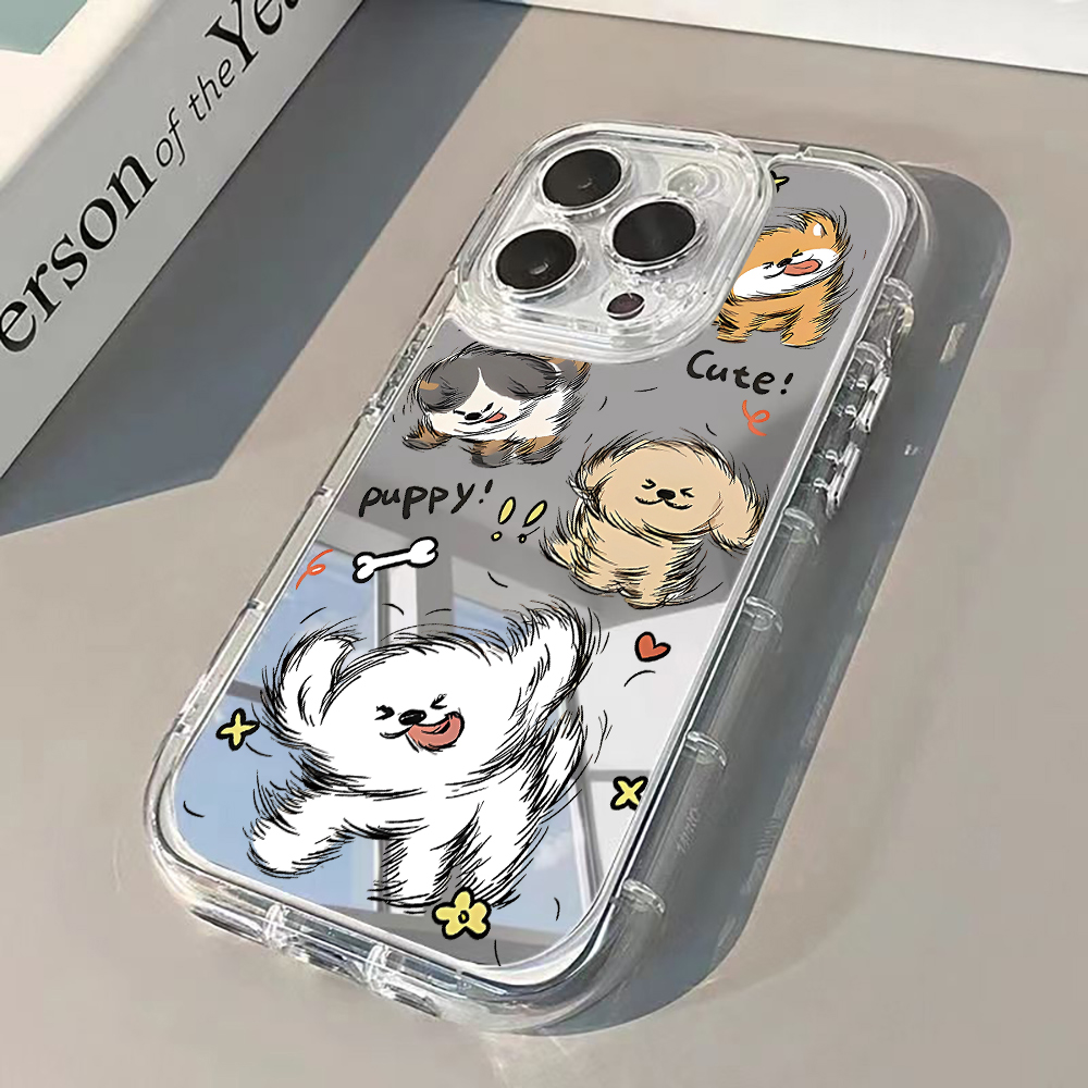 Cute Running Dog Mirror Phone  - Phone Cases Xr Cute 评论和价格