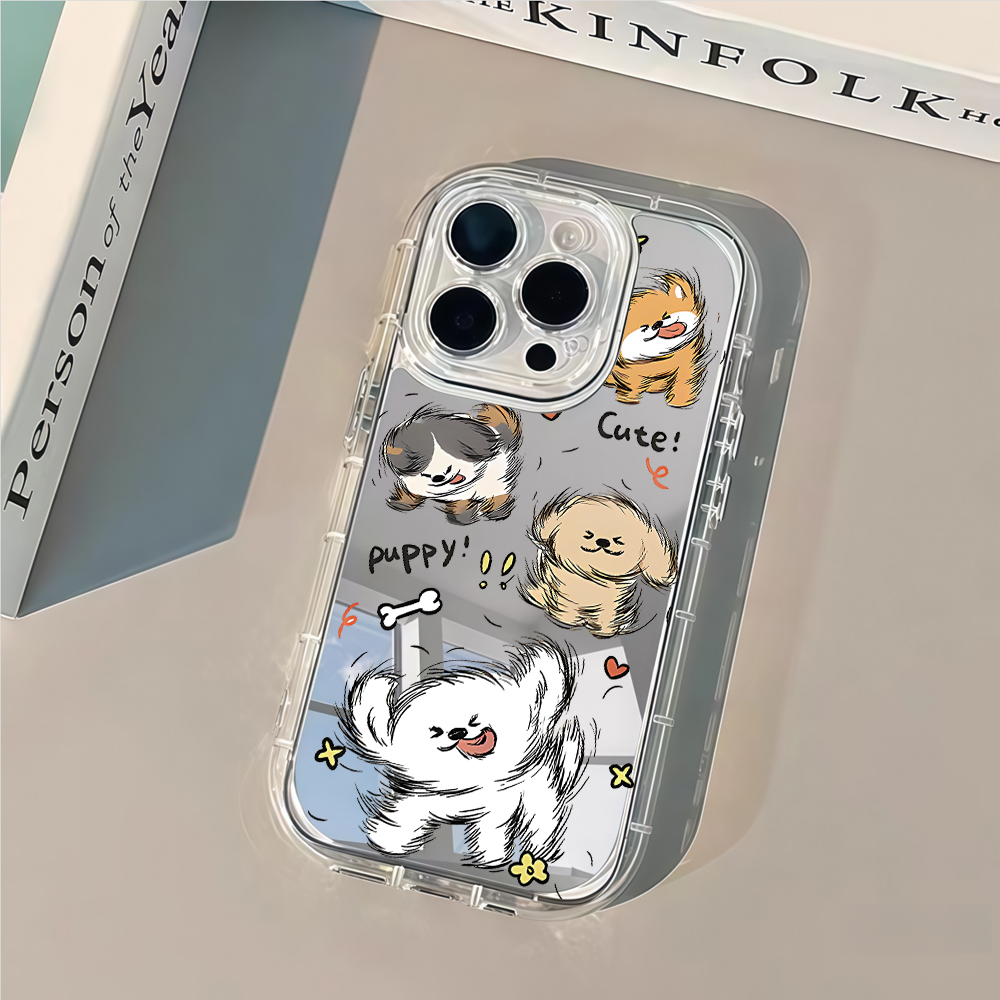 Cute Running Dog Mirror Phone  - Phone Cases Xr Cute 评论和价格