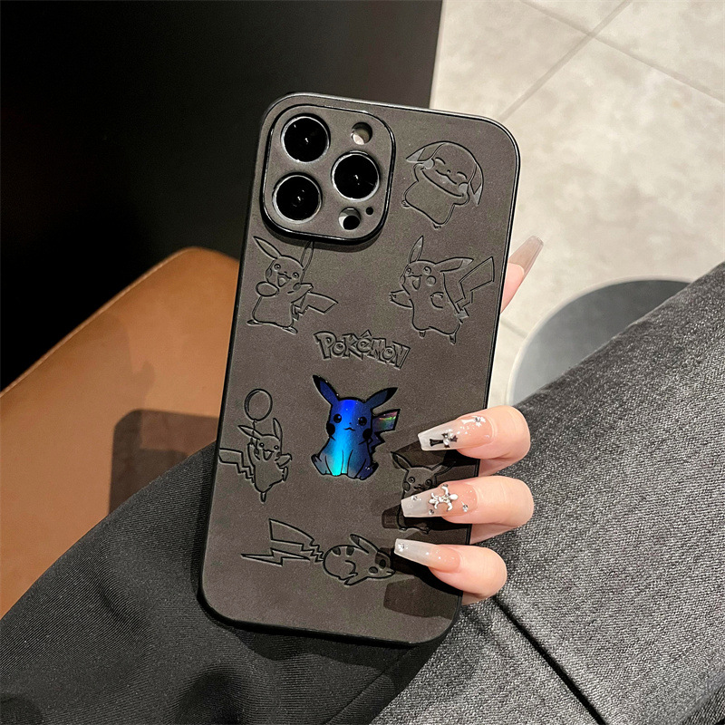 Cartoon Pikachu Faux Leather L - Phone Cases Durable 评论和价格