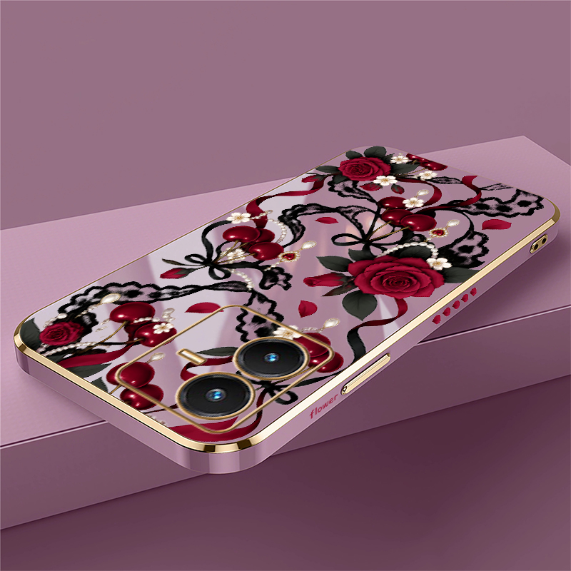 Rose Print Case For Vivo Y28 S - Vivo Y28 评论和价格