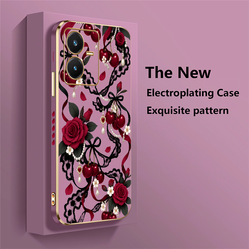 Rose Print Case For Vivo Y28 S - Vivo Y28 评论和价格