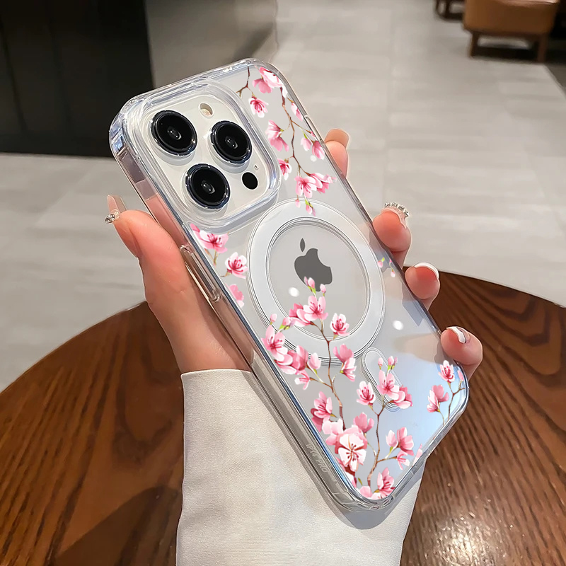 Luxury Pink INS Flowers Case F - Phone Cases Durable 评论和价格