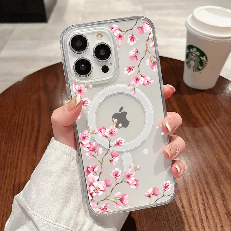 Luxury Pink INS Flowers Case F - Phone Cases Durable 评论和价格