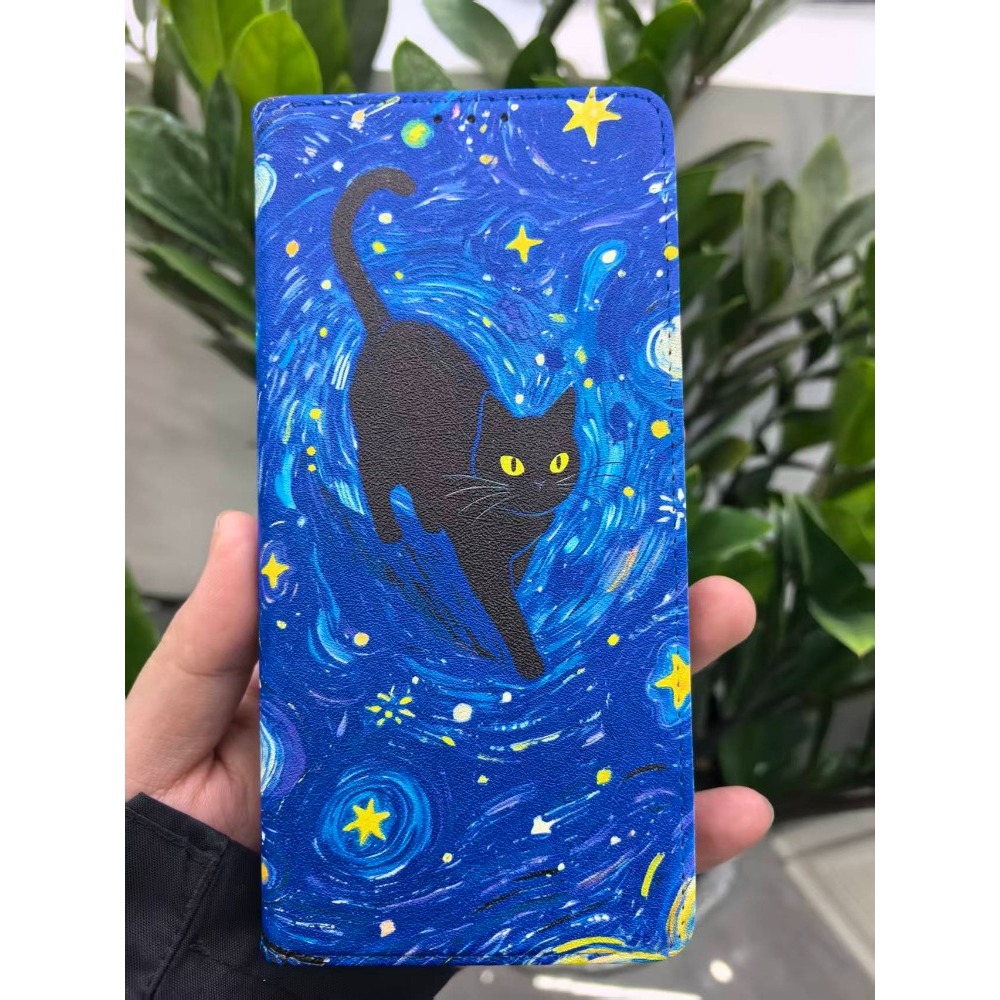 Painted Magnetic Flip Leather  - Phone Cases For Samsung 评论和价格