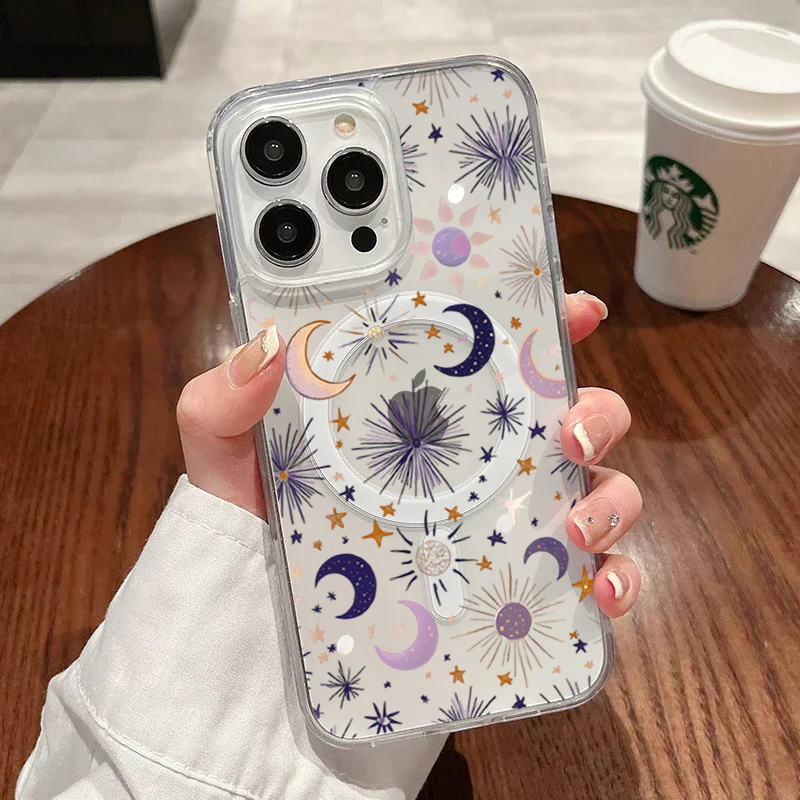 Romantic Sun Moon Stars Phone  - Phone Cases Durable 评论和价格