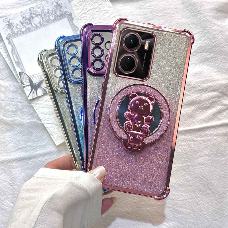 Heart Bear Glitter Phone Holde - Vivo Y28 评论和价格