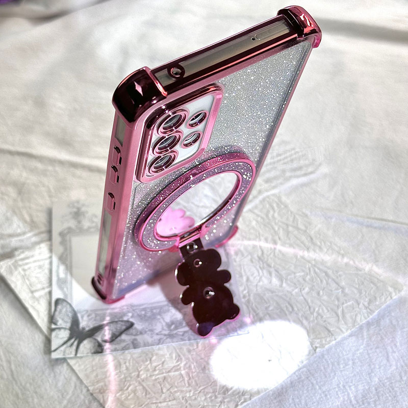 Heart Bear Glitter Phone Holde - Vivo Y28 评论和价格