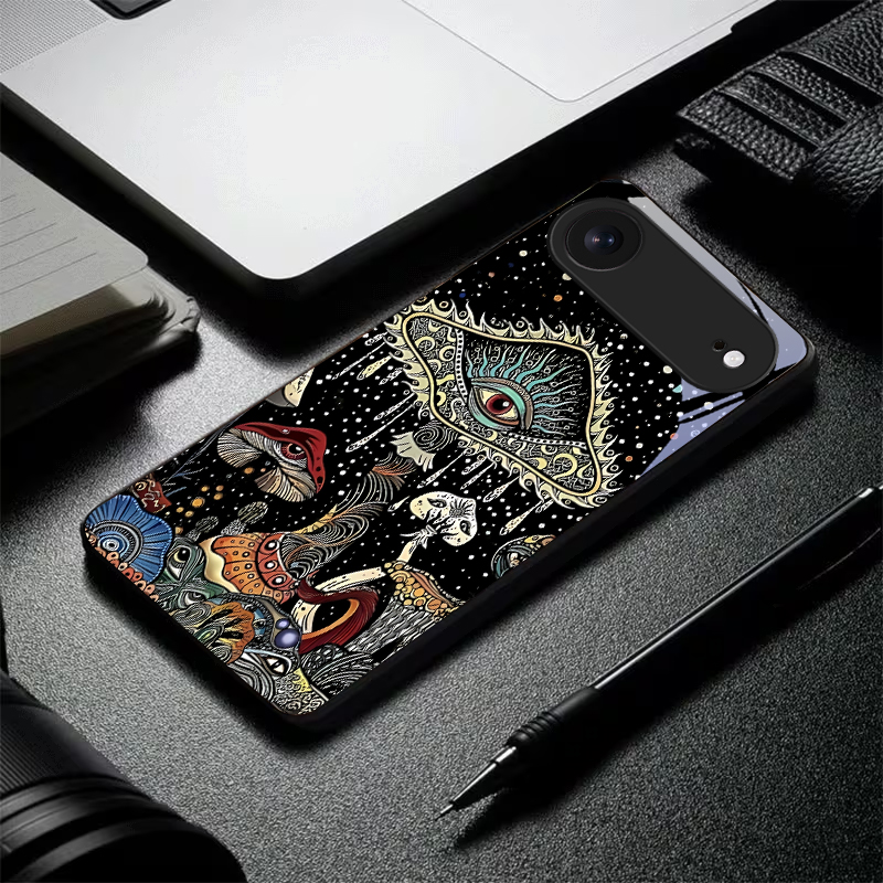 Mystic Evil Eye Mushroom Black - Phone Cases Xs 评论和价格