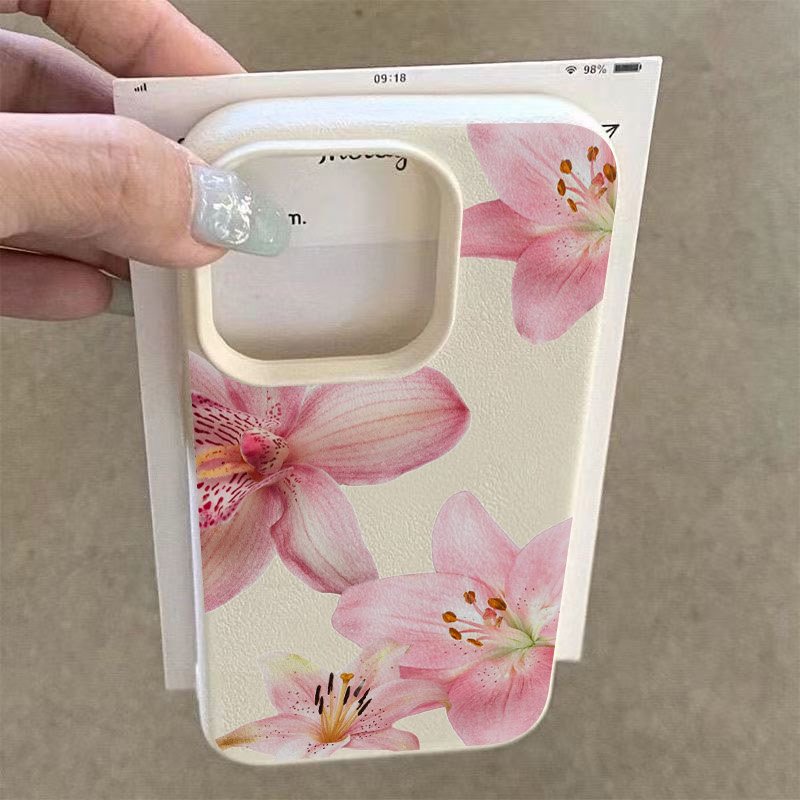 Pink Lily Lychee Texture Phone - Phone Cases For Samsung 评论和价格