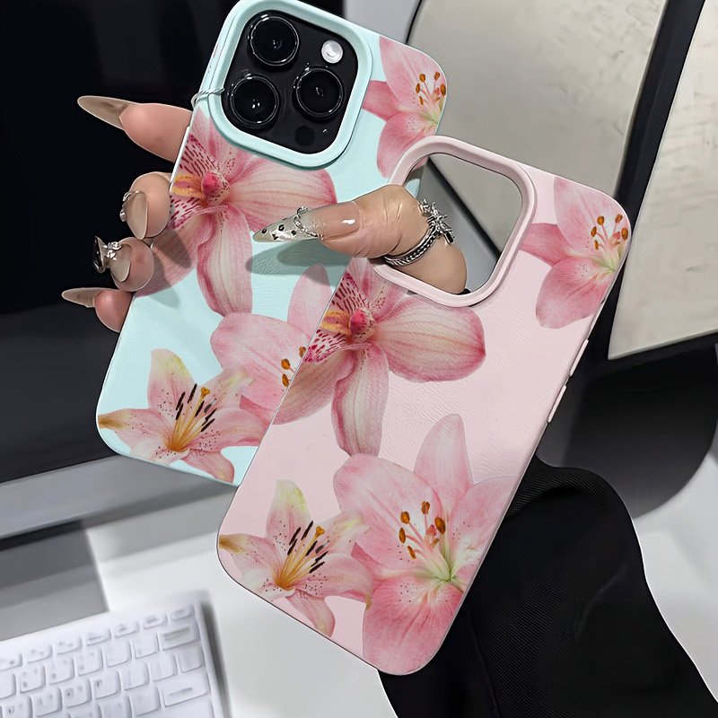 Pink Lily Lychee Texture Phone - Phone Cases For Samsung 评论和价格