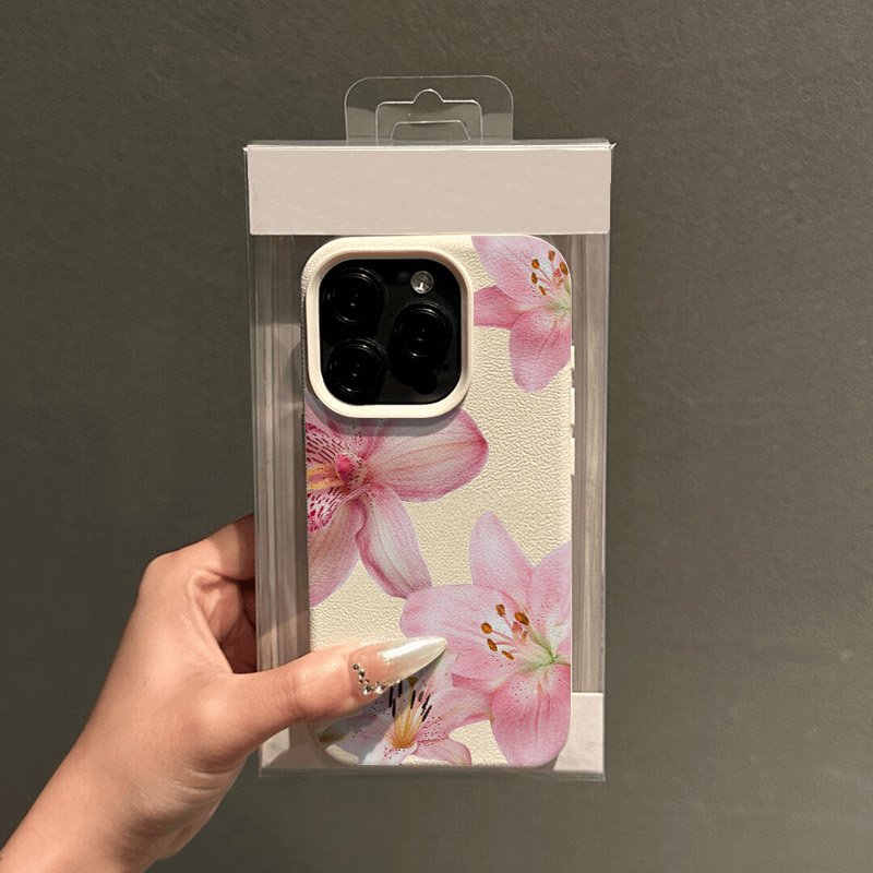 Pink Lily Lychee Texture Phone - Phone Cases For Samsung 评论和价格