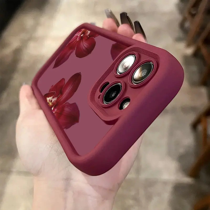 Wine Red Orchid Flower Pattern - Phone Cases Xs 评论和价格