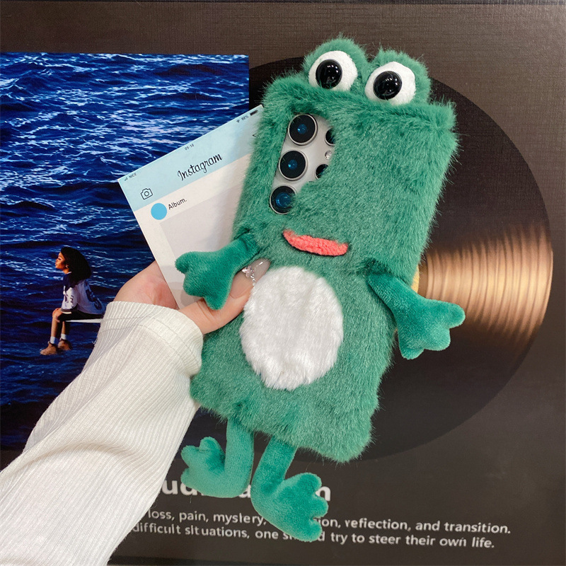 Plush Frog Phone Case, Cute Gr - Phone Cases For Samsung 评论和价格